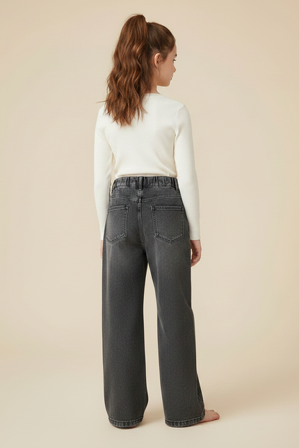 Pantalon Mom Gris - Jean - vue 2
