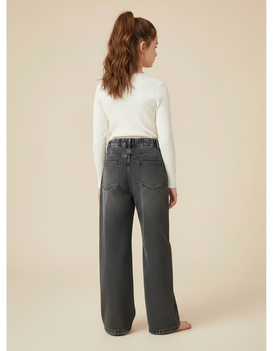 Pantalon Mom Gris - Jean - vue 2
