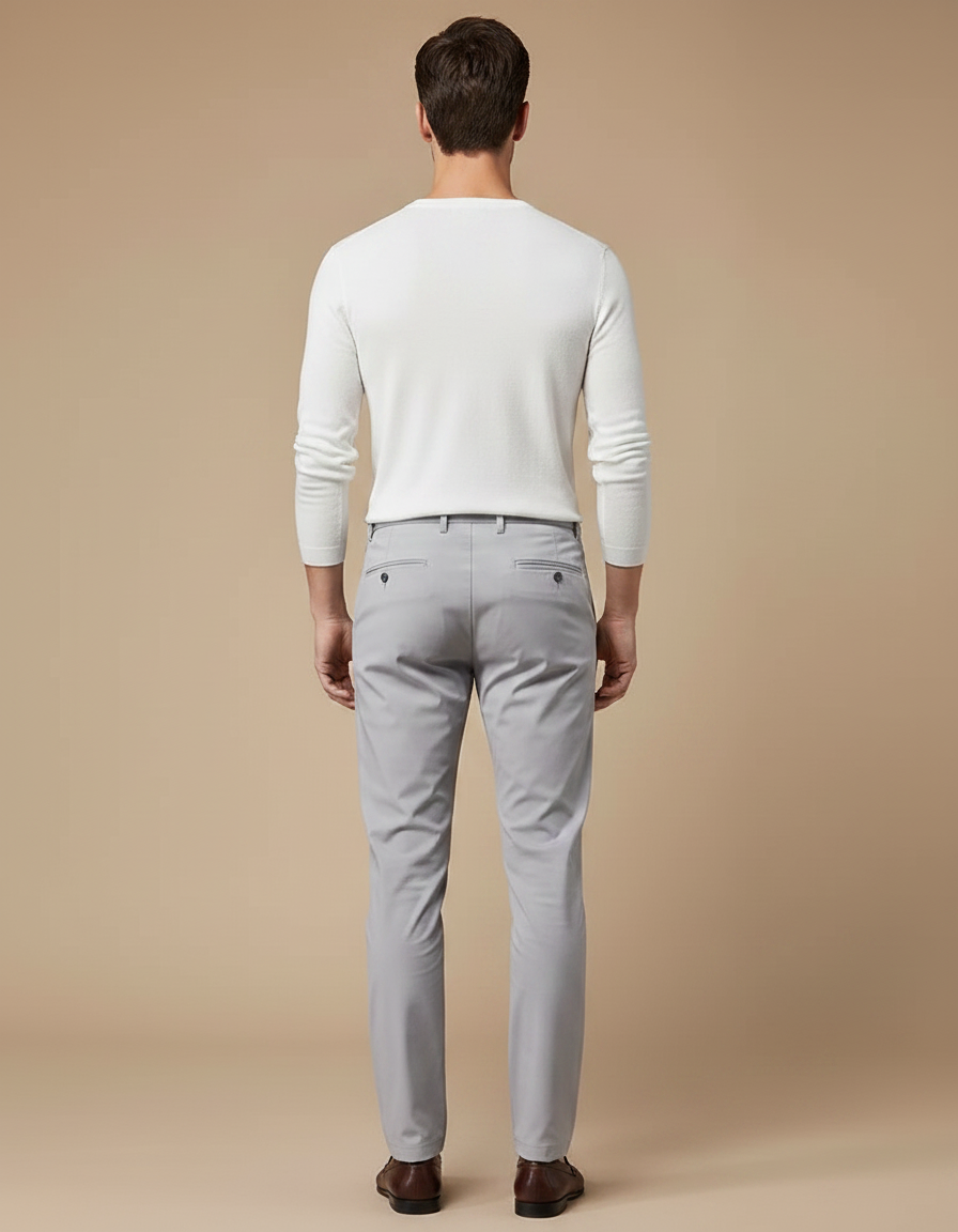 Pantalon Classe Gris Homme - Polyester - vue 2