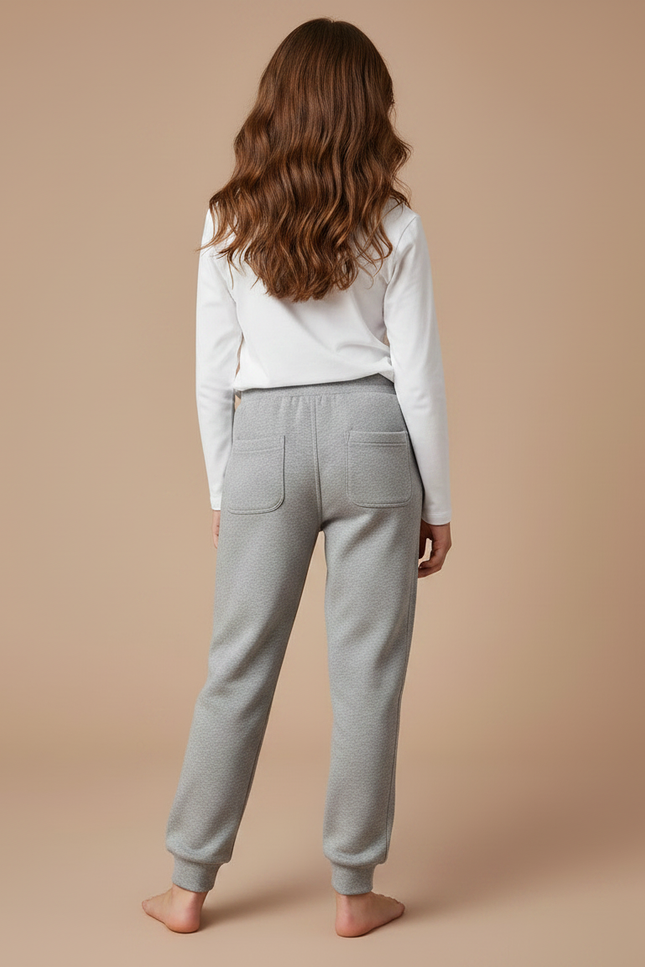 Pantalon Gris Molletonné Confortable Décontracté Enfant Arc-en-ciel - vue 2