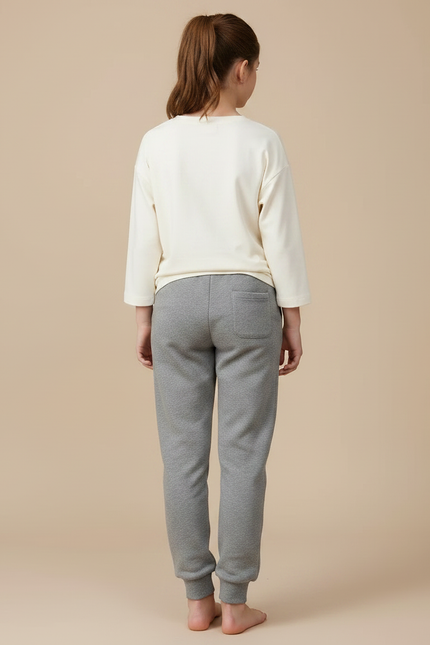 Pantalon Gris Molletonné Fila Enfant Décontracté Sport - vue 2