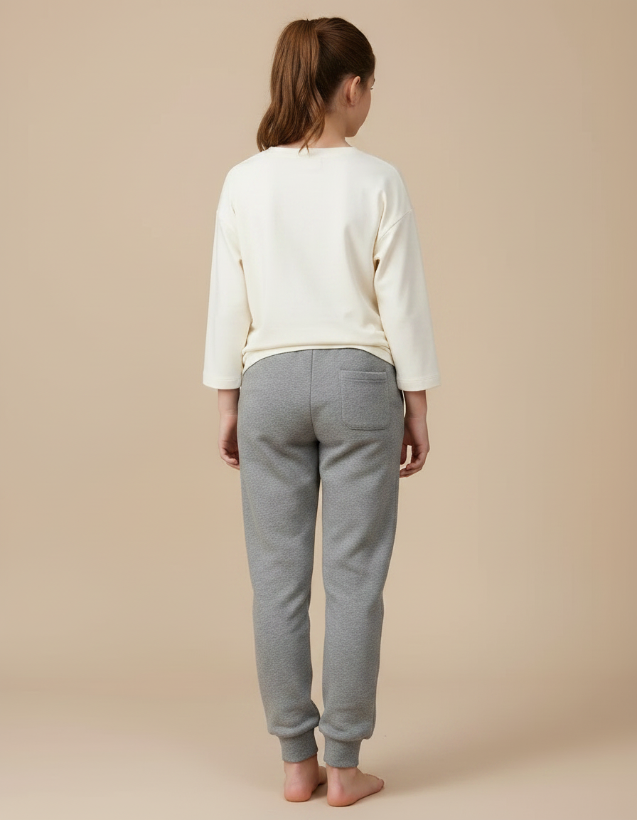 Pantalon Gris Molletonné Fila Enfant Décontracté Sport - vue 2
