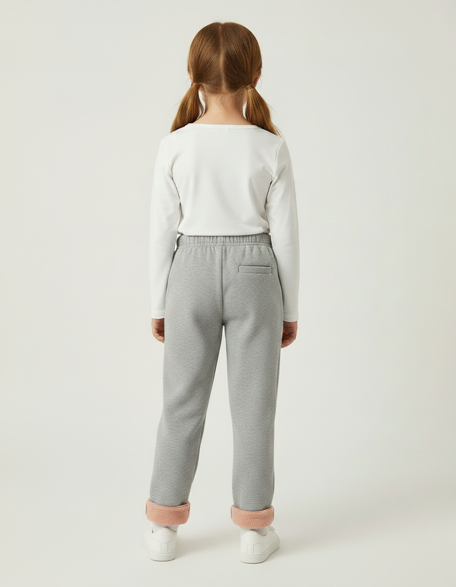 Pantalon Gris Molletonné Confortable Décontracté Enfant Sport - vue 2