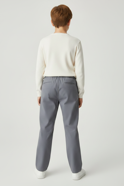 Pantalon En Toile Gris - vue 2
