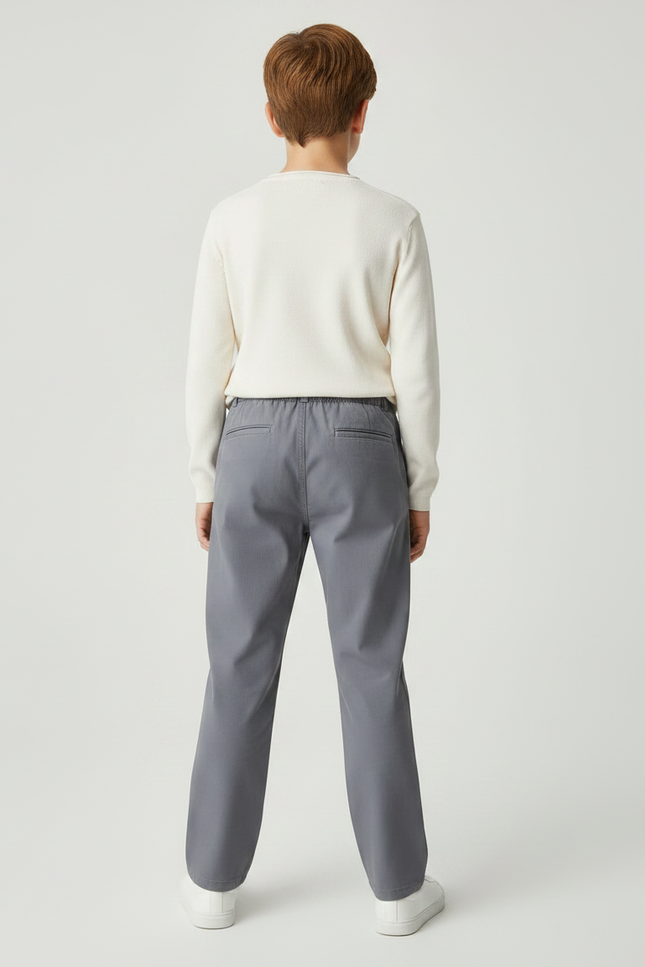 Pantalon En Toile Gris - vue 2
