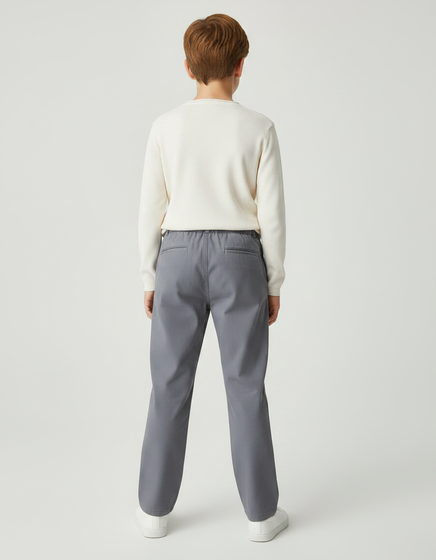 Pantalon En Toile Gris - vue 2