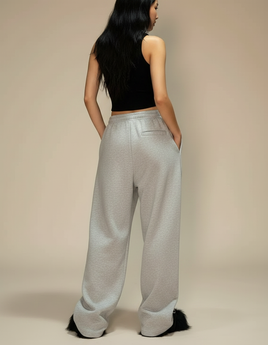 Pantalon Gris Souris Femme - Molleton - vue 2