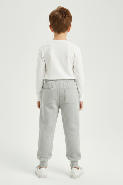 Pantalon Gris Molletonné Spiderman Enfant Confortable - vue 2