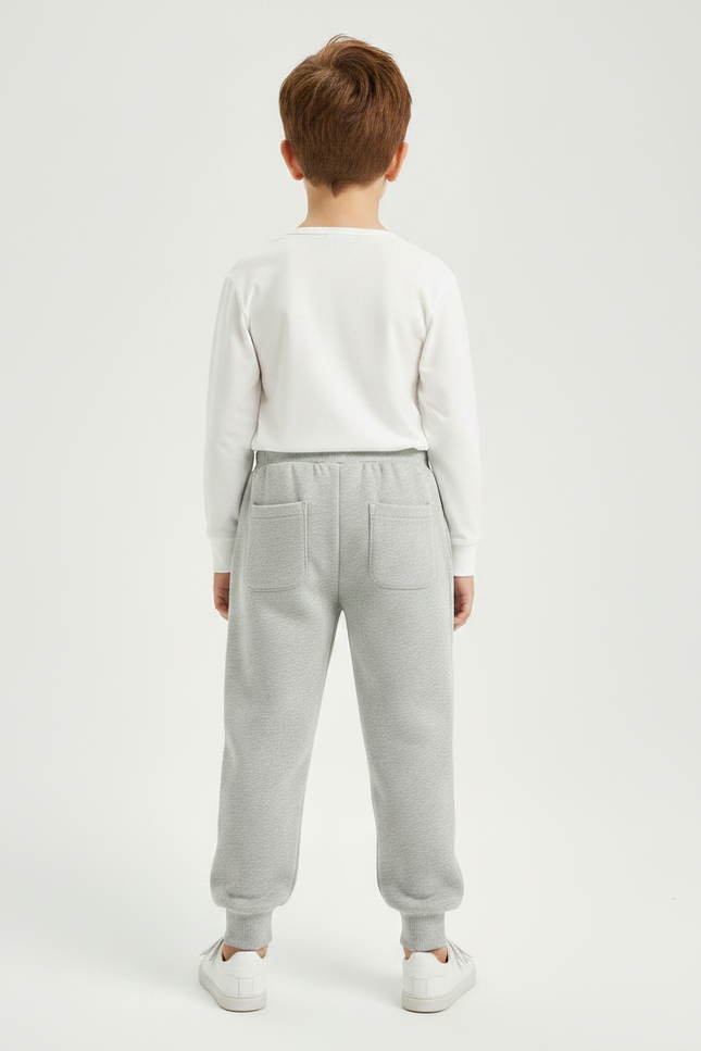 Pantalon Gris Molletonné Spiderman Enfant Confortable - vue 2