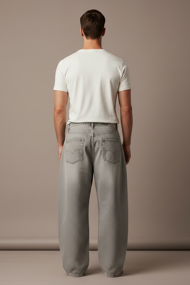 Pantalon Gris Ample Décontracté Homme Y2K - Jean - vue 2