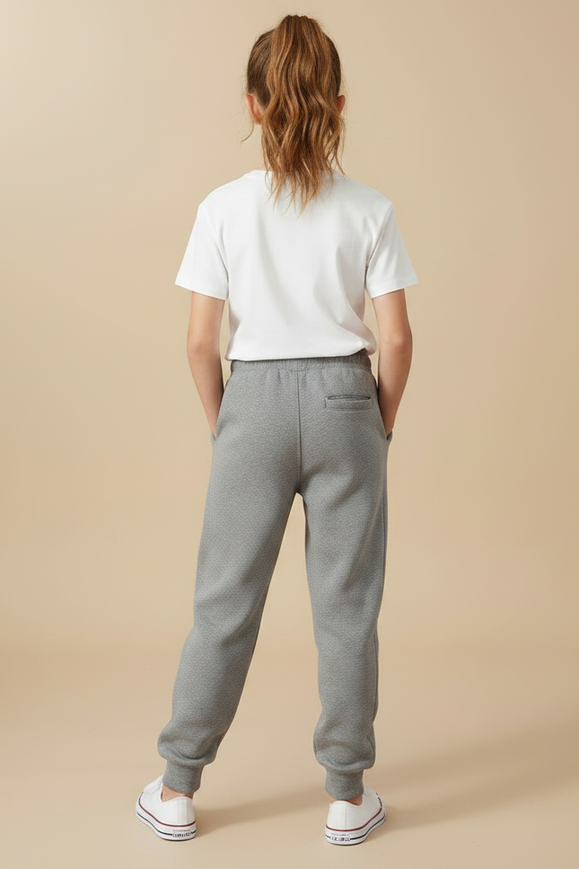 Pantalon Gris Molletonné Enfant Décontracté Confortable - vue 2