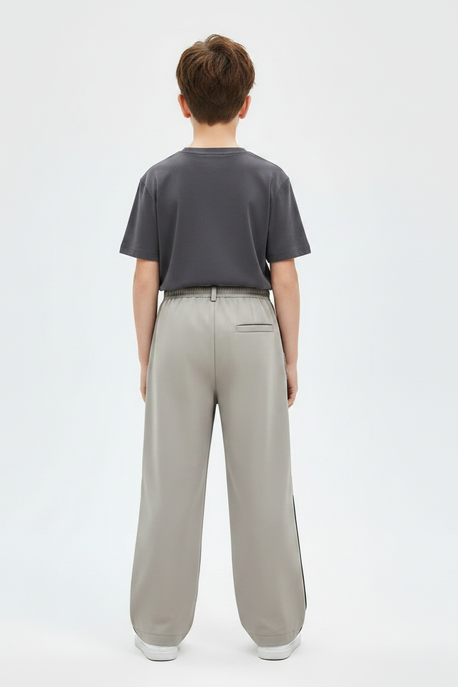 Pantalon Gris Cargo Ample Décontracté Enfant - Polyester - vue 2