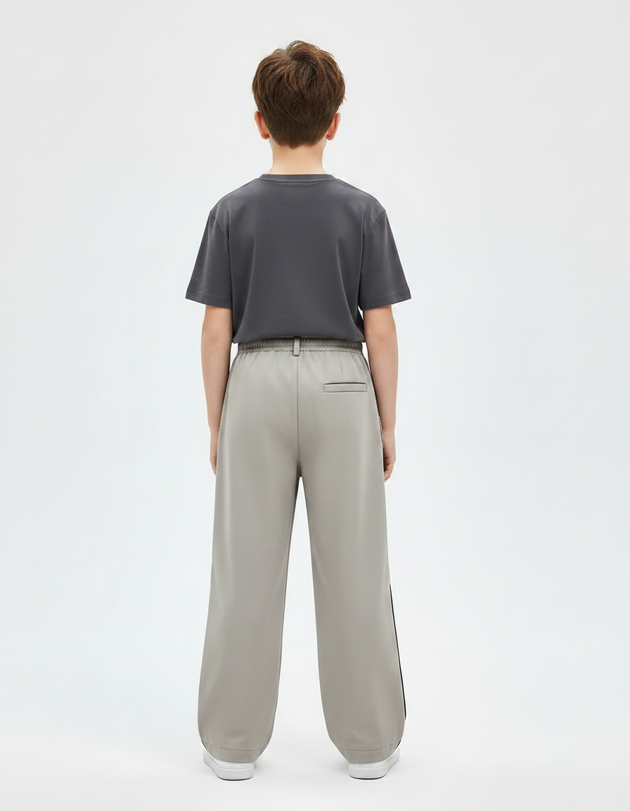 Pantalon Gris Cargo Ample Décontracté Enfant - Polyester - vue 2
