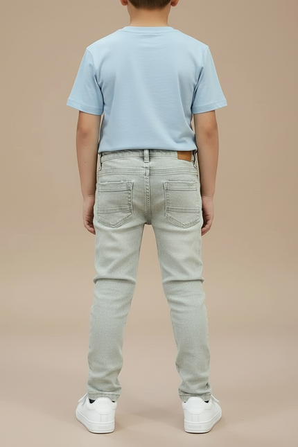 Pantalon Gris Déchiré - Jean - vue 2