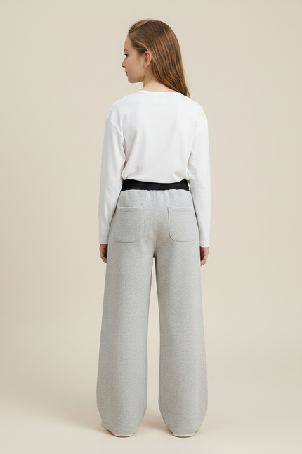 Pantalon Gris Ample Coton Sportif Enfant - Molleton - vue 2