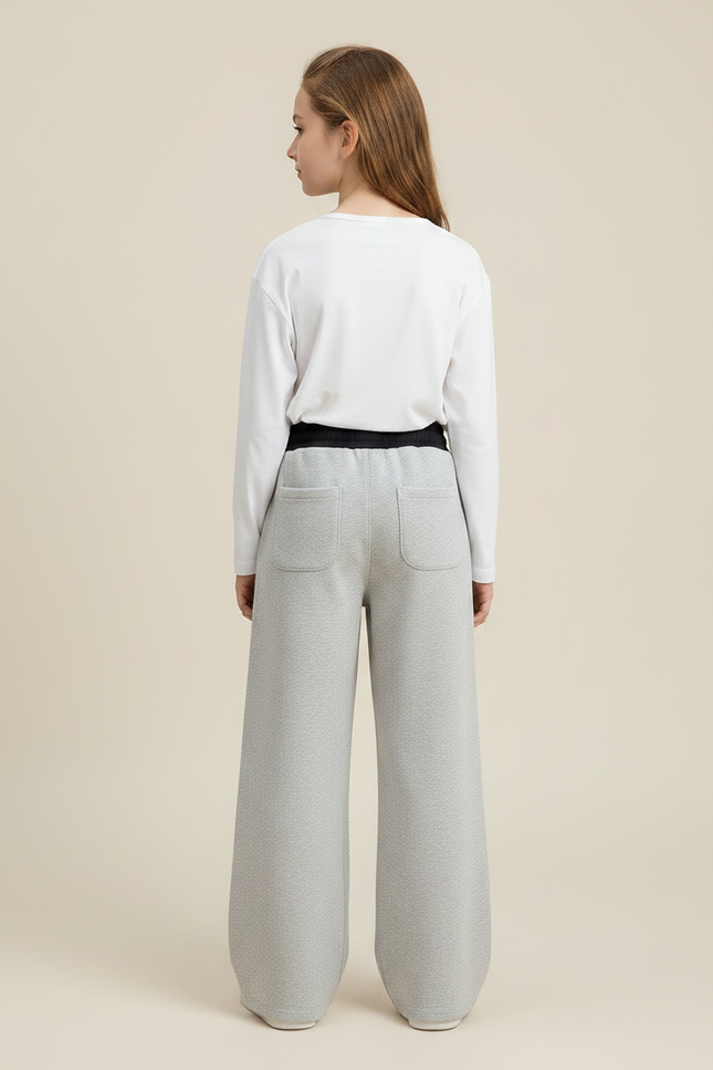 Pantalon Gris Ample Coton Sportif Enfant - Molleton - vue 2