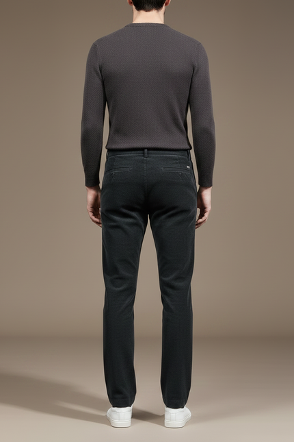 Pantalon Gris Côtelé Confortable Décontracté Homme - Cordé - vue 2