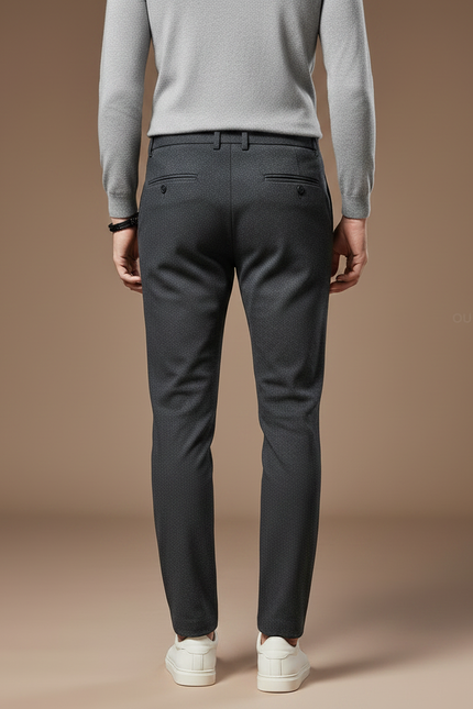 Pantalon Gris Slim Fit Stretch Décontracté Homme - Polyester - vue 2