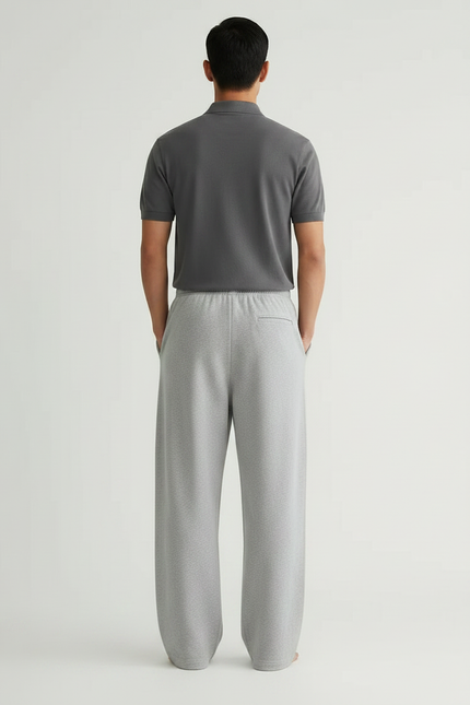 Pantalon Gris Ample Molletonné Confortable Décontracté Homme - vue 2