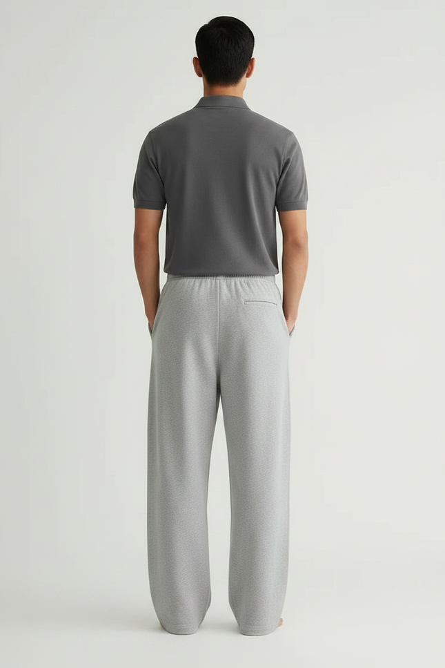 Pantalon Gris Ample Molletonné Confortable Décontracté Homme - vue 2