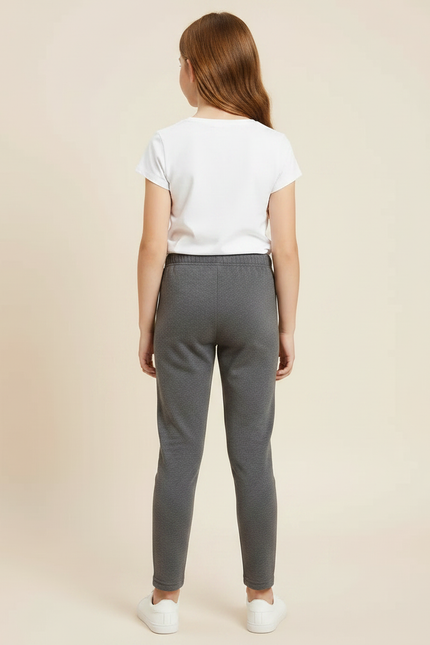 Pantalon Gris Coton Imprimé Elsa Enfant Confortable - Molleton - vue 2