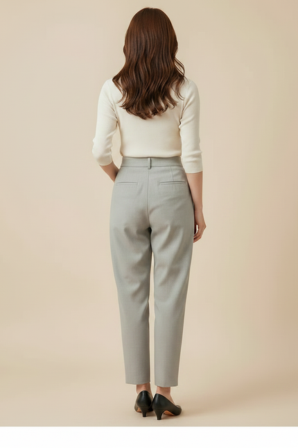 Pantalon Classe Gris - Gabardine - vue 2