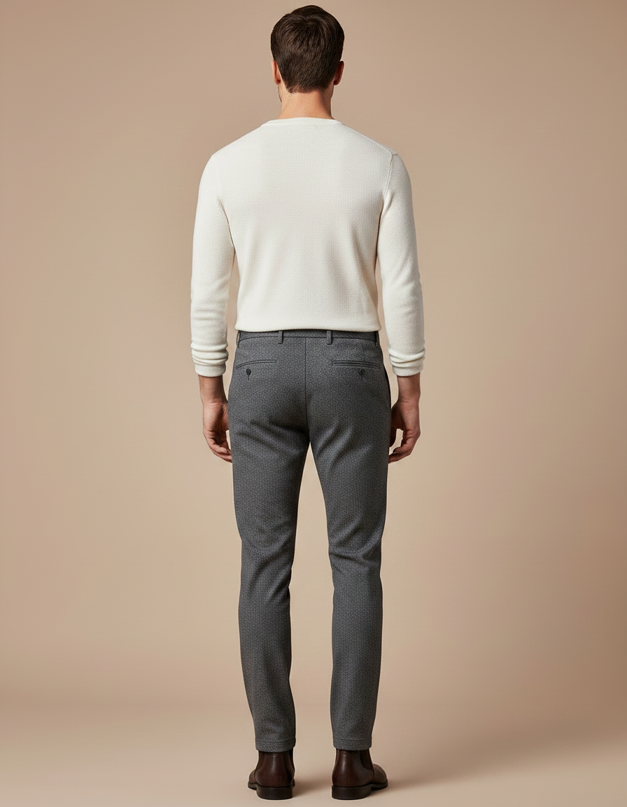 Pantalon Homme Habillé Gris - Laine - vue 2