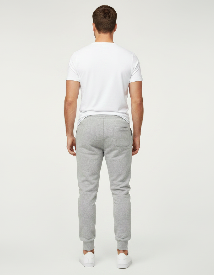 Pantalon Gris Homme Jogging Slim Fit Sport - Molleton - vue 2