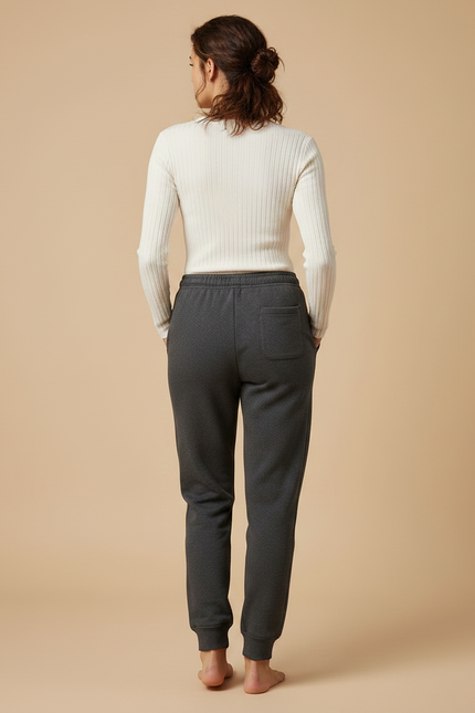 Pantalon Coton Gris - Molleton - vue 2