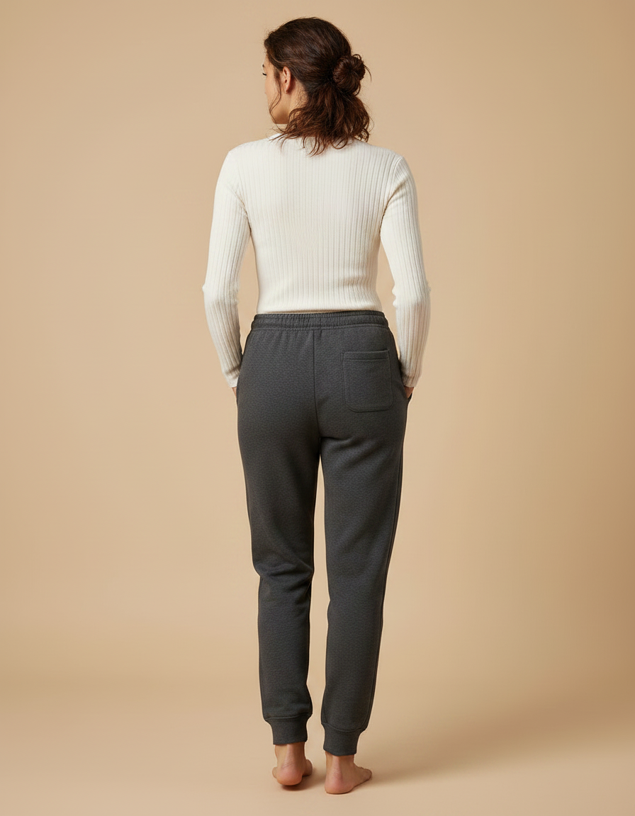 Pantalon Coton Gris - Molleton - vue 2