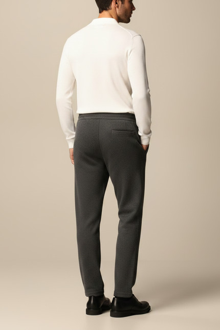Pantalon Gris Molleton Décontracté Confortable Homme - vue 2
