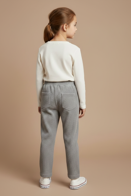 Pantalon Gris Enfant - Cordé - vue 2