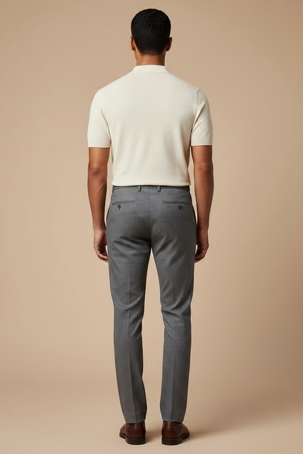 Pantalon Gris Slim Habillé Élégant Business Homme - Laine - vue 2