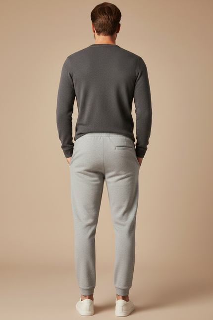 Pantalon Gris Ample Cordon Sport Décontracté Homme - Molleton - vue 2
