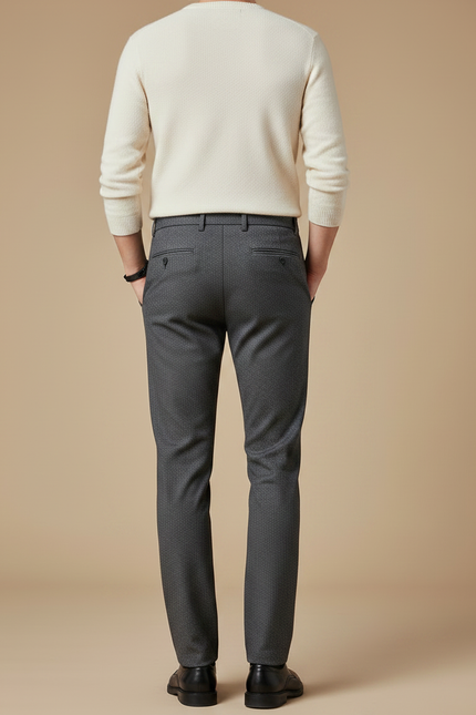 Pantalon Slim Fit Gris - Laine - vue 2