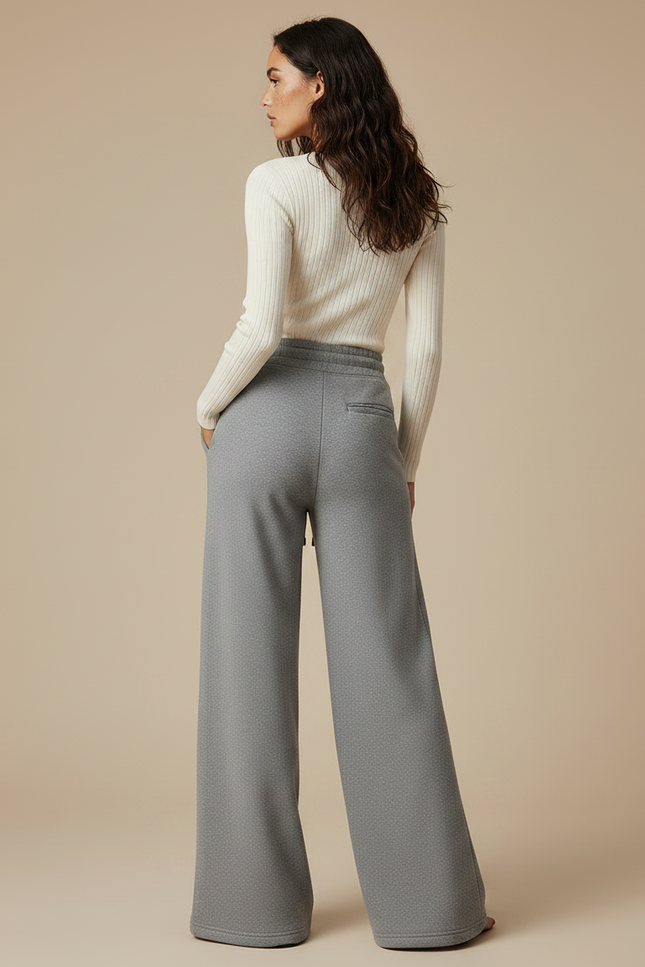 Pantalon Palazzo Gris - Molleton - vue 2