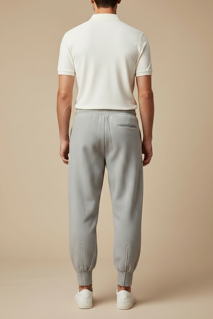 Pantalon Gris Sport Homme Molletonné Confortable Jogging - vue 2