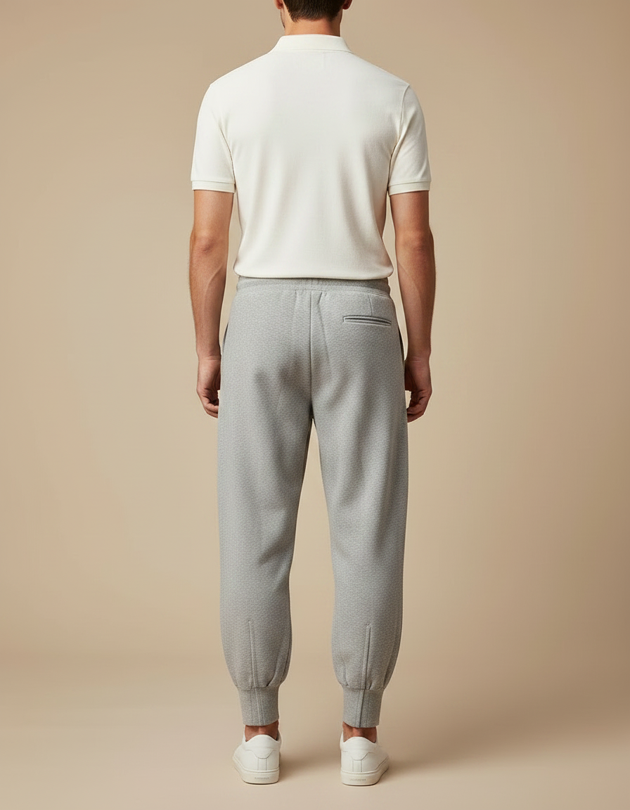 Pantalon Gris Sport Homme Molletonné Confortable Jogging - vue 2