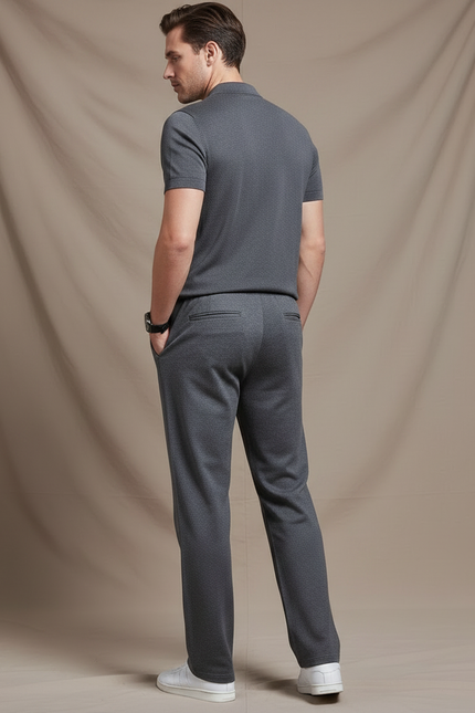 Pantalon Gris Sport Décontracté Cordon Homme - Molleton - vue 2