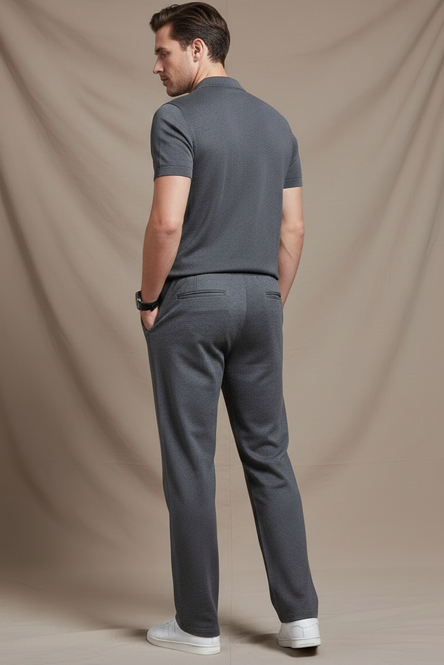 Pantalon Gris Sport Décontracté Cordon Homme - Molleton - vue 2