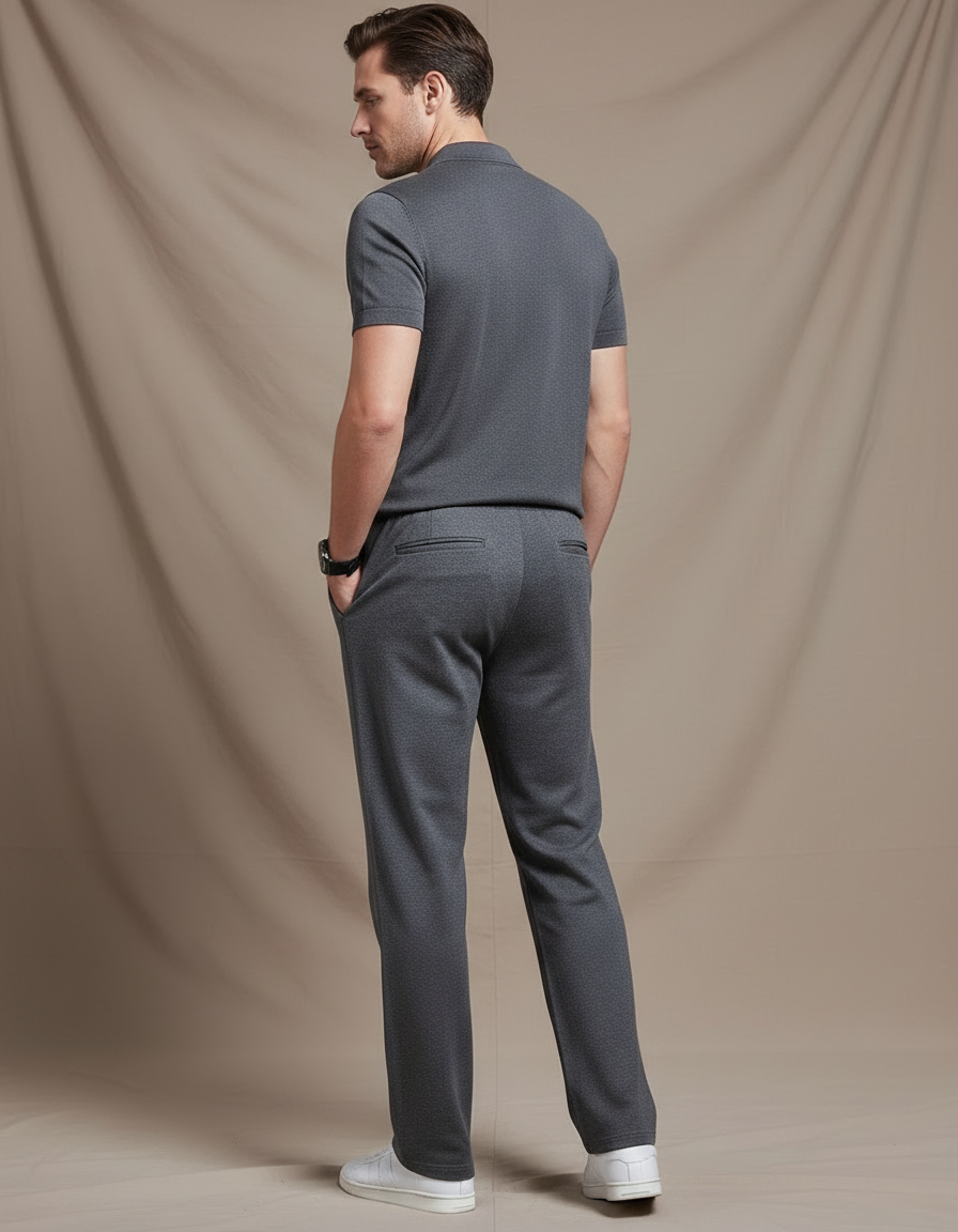 Pantalon Gris Sport Décontracté Cordon Homme - Molleton - vue 2