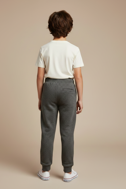 Pantalon Gris Molletonné Décontracté Confortable Enfant - vue 2