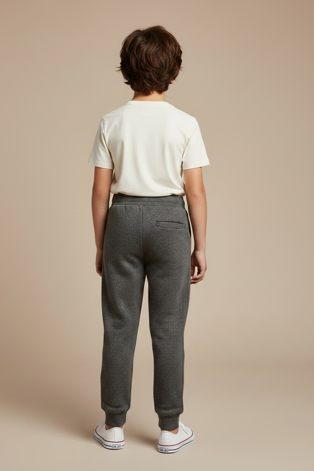 Pantalon Gris Molletonné Décontracté Confortable Enfant - vue 2