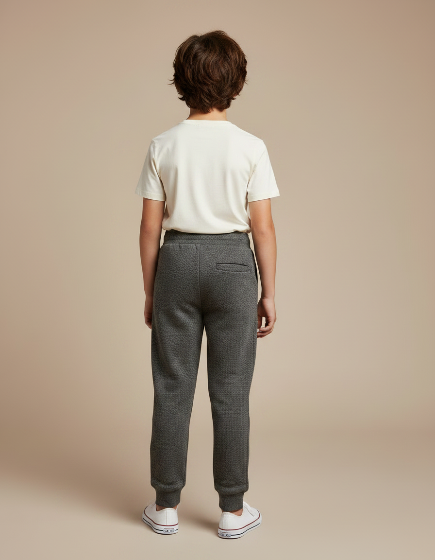 Pantalon Gris Molletonné Décontracté Confortable Enfant - vue 2