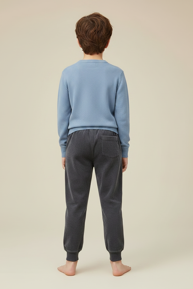 Pantalon Gris Côtelé Confortable Décontracté Garçon - Cordé - vue 2