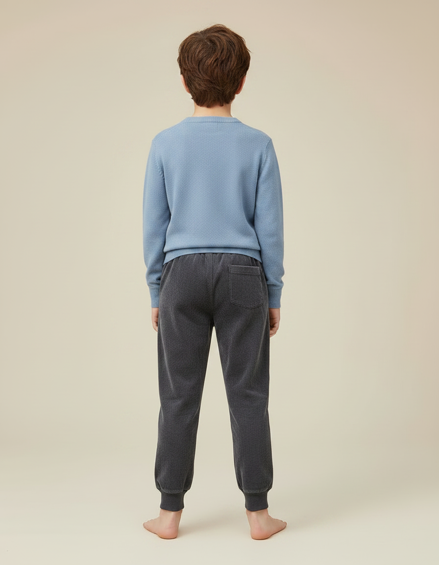Pantalon Gris Côtelé Confortable Décontracté Garçon - Cordé - vue 2
