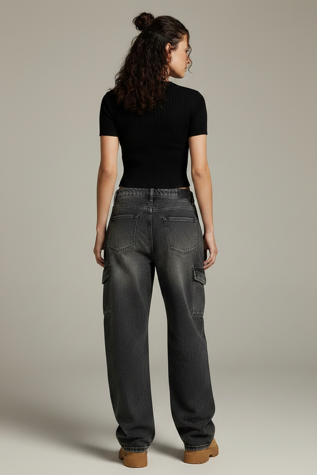 Pantalon Militaire Gris - Jean - vue 2