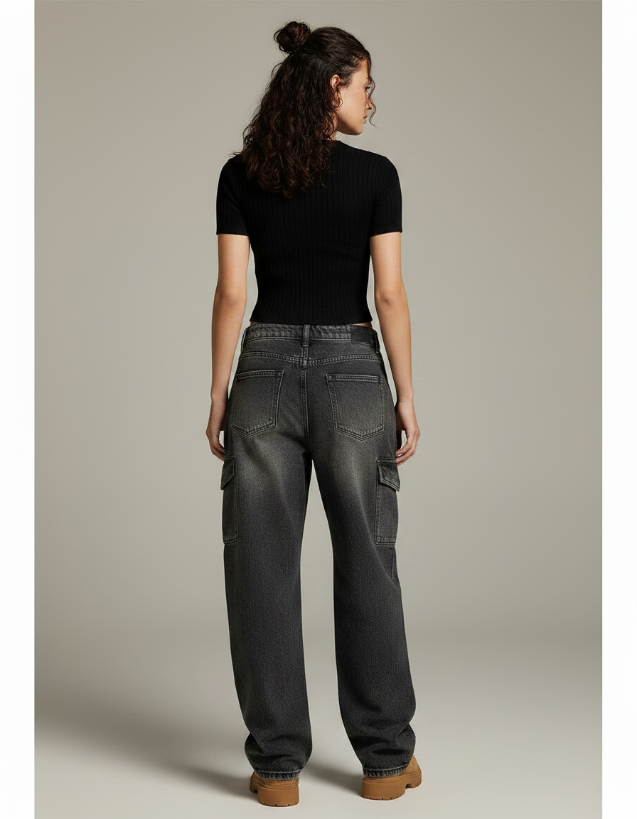 Pantalon Militaire Gris - Jean - vue 2
