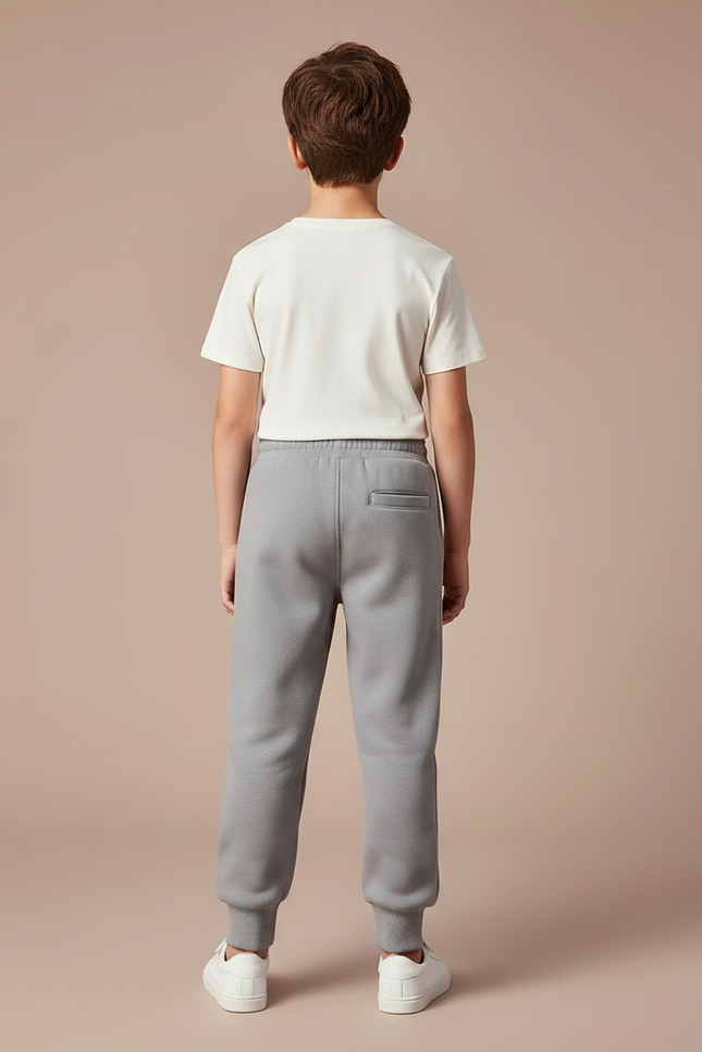 Pantalon Gris Molletonné Enfant Sport Lettres - vue 2