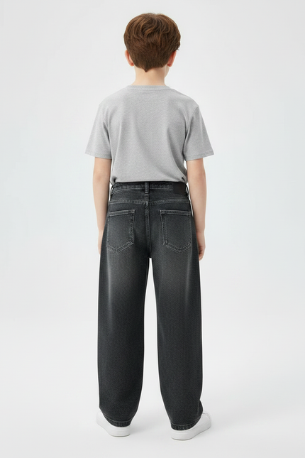 Pantalon Gris Décontracté Ample Enfant Garçon - Jean - vue 2